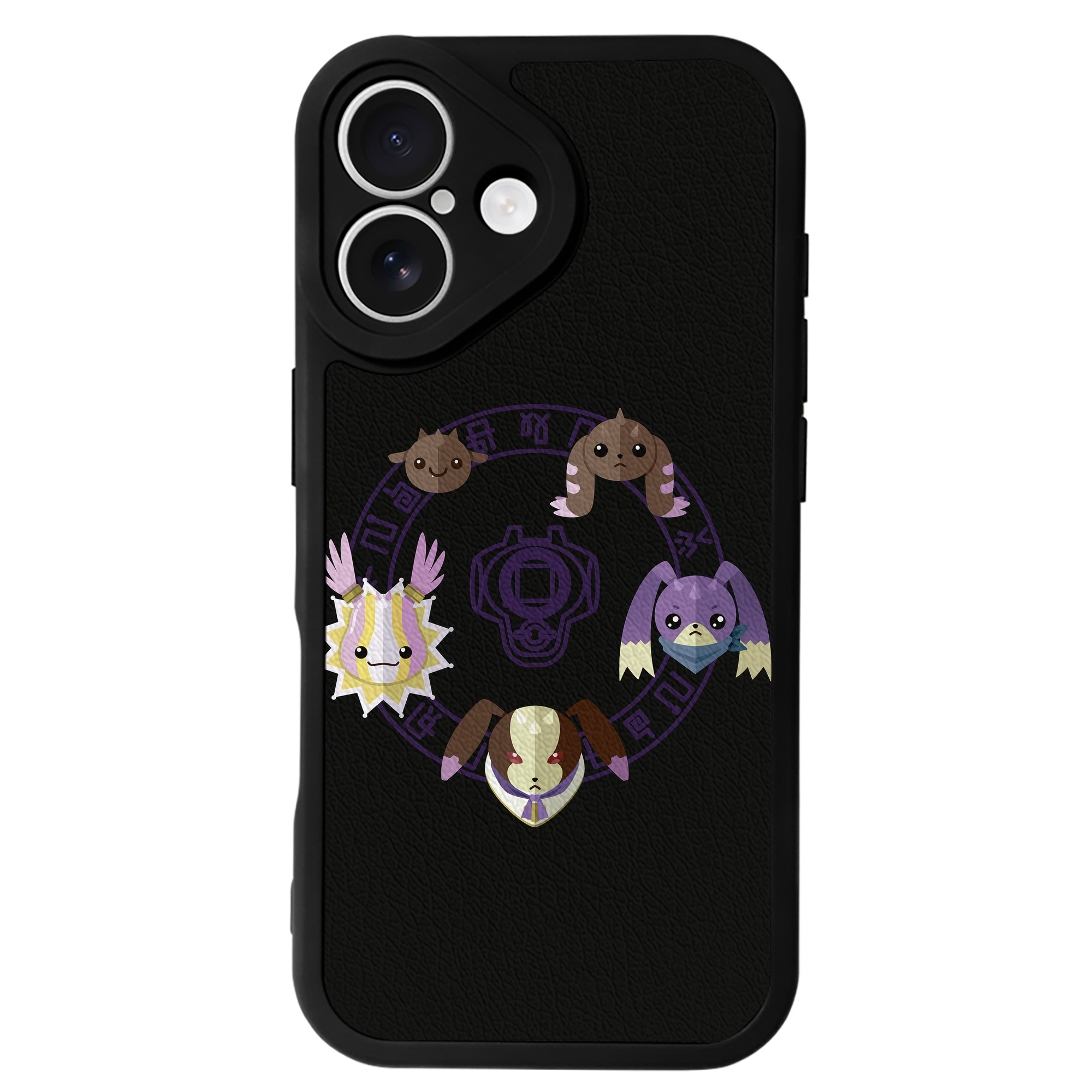 （画像用） Digimon デジタルモンスター/デジモン 【iPhone 16シリーズ対応】シリコンスマホケース（レザー調） 材質：シリコン